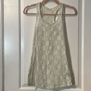 Lace Tank Top - white